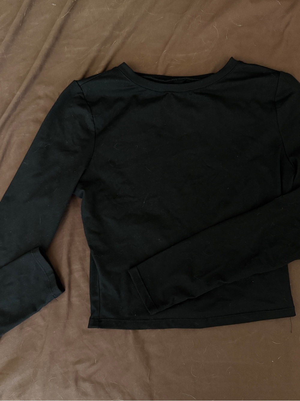 Classic Black Long Sleeve Crewneck Top